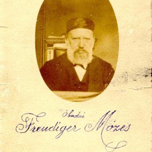 Freudiger Mózes, óbudai rabbi, a Budapesti Ortodox Hitközség alapító-elnöke, élt: 1833-1913