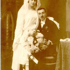 Gál Jolán és Joszap Béla esküvoi képe, 1922. szeptember 28.